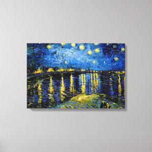 Vincent Van Gogh Starry Night Over The Rhone 1888 Canvas Print