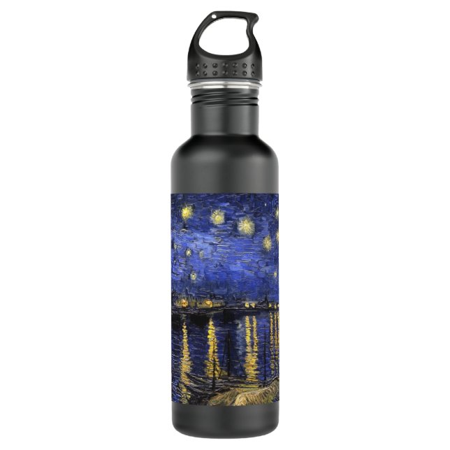 Vincent Van Gogh Starry Night Over The Rhone 710 Ml Water Bottle (Front)