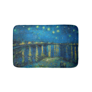 Vincent Van Gogh Starry Night Over the Rhone Bath Mat