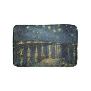 Vincent van Gogh Starry Night Over the Rhone Bath Mat