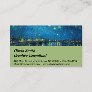 Vincent Van Gogh Starry Night Over the Rhone Business Card