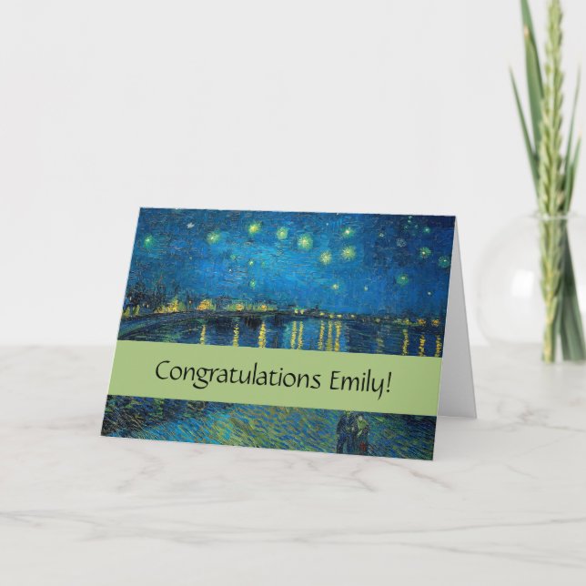 Vincent Van Gogh Starry Night Over the Rhone Card (Front)