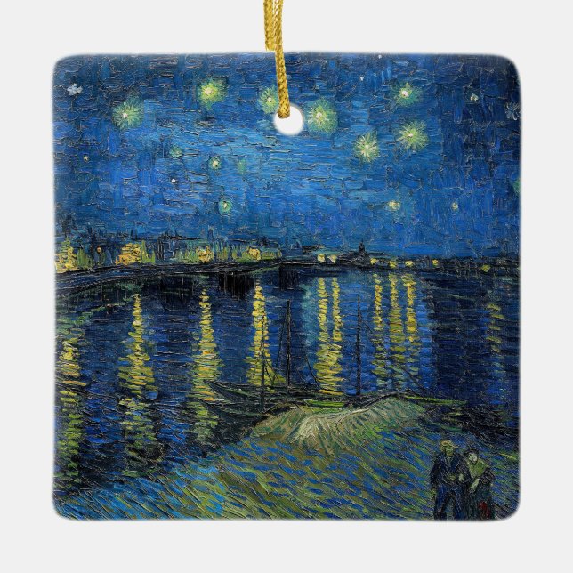 Vincent van Gogh - Starry Night Over the Rhone Ceramic Ornament (Front)