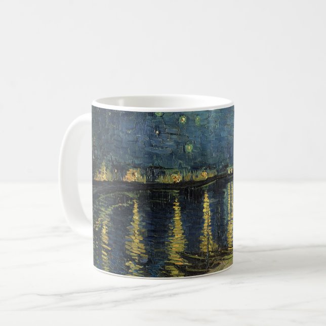 Vincent van Gogh | Starry Night Over the Rhone Coffee Mug (Front Left)