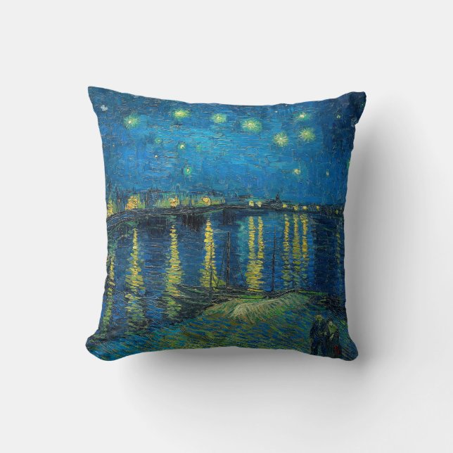 Vincent Van Gogh Starry Night Over the Rhone Cushion (Front)