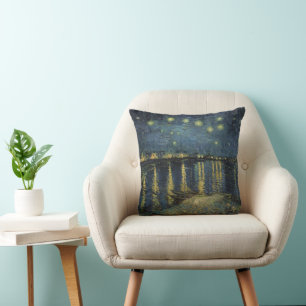 Vincent van Gogh   Starry Night Over the Rhone Cushion
