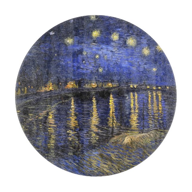 Vincent Van Gogh Starry Night Over The Rhone Cutting Board (Front)