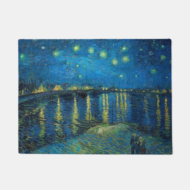 Vincent Van Gogh Starry Night Over the Rhone Doormat (Front)
