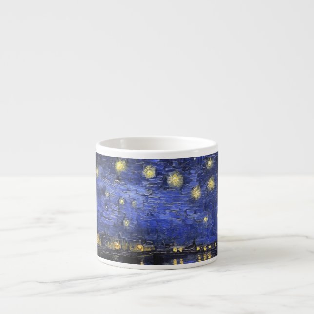 Vincent Van Gogh Starry Night Over The Rhone Espresso Cup (Front)