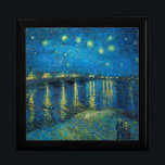 Vincent Van Gogh Starry Night Over the Rhone Gift Box<br><div class="desc">Van Gogh Masterpiece Starry Night - A painting by Vincent Van Gogh,  Starry Night Over the Rhone,  shows a night filled with stars,  and a bridge. Painted in Arles France at night time,  painted in 1888.</div>