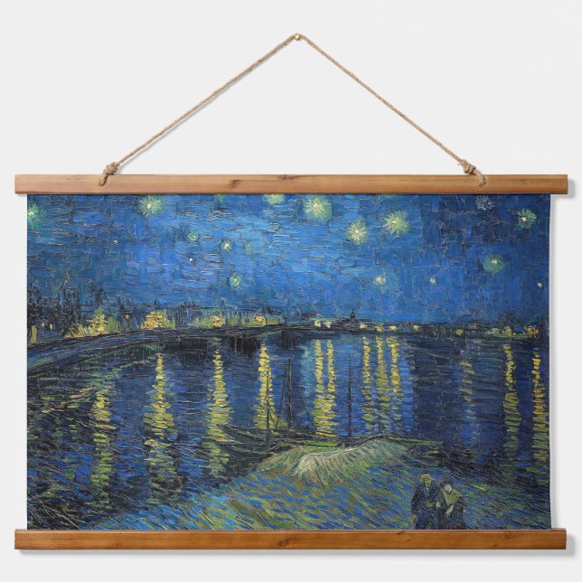 Vincent van Gogh - Starry Night Over the Rhone Hanging Tapestry (Front)