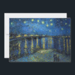 Vincent van Gogh - Starry Night Over the Rhone Invitation<br><div class="desc">Starry Night Over the Rhone / Nuit etoilee sur le Rhone - Vincent van Gogh,  Oil on Canvas,  1888,  Arles</div>