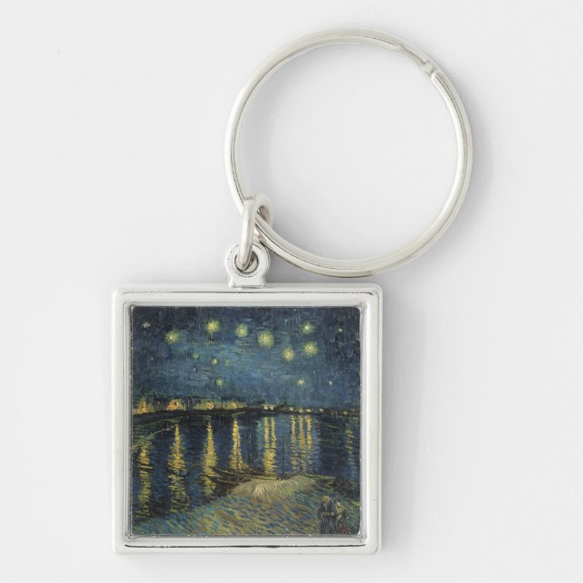 Vincent van Gogh | Starry Night Over the Rhone Key Ring (Front)