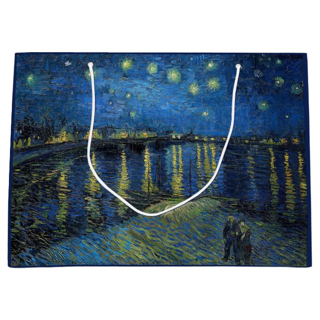 Vincent van Gogh - Starry Night Over the Rhone Large Gift Bag (Front)