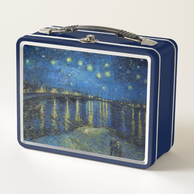 Vincent van Gogh - Starry Night Over the Rhone Metal Lunch Box (Front)