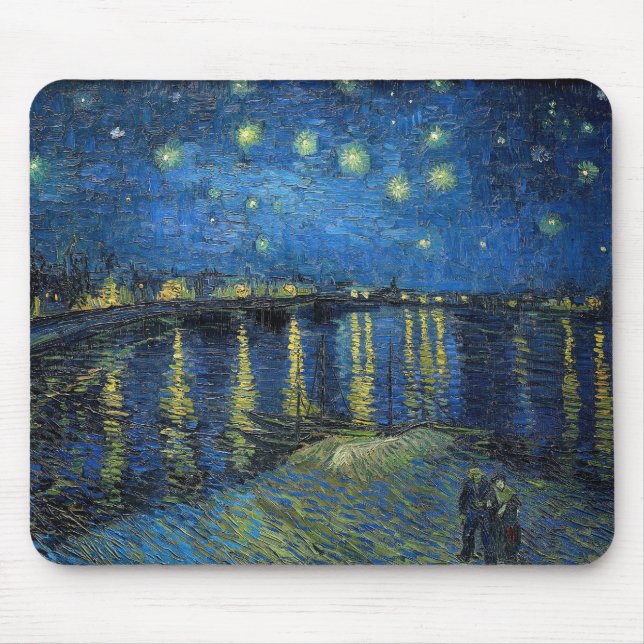 Vincent van Gogh - Starry Night Over the Rhone Mouse Pad (Front)