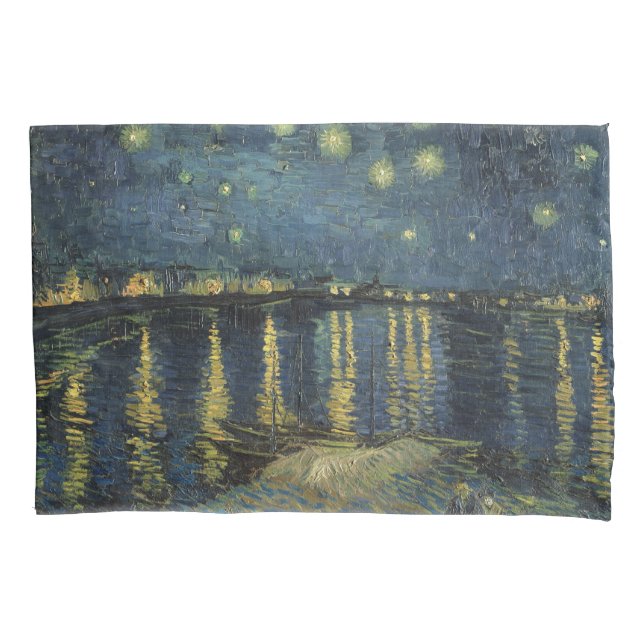 Vincent van Gogh | Starry Night Over the Rhone Pillowcase (Front)