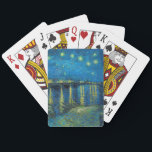 Vincent Van Gogh Starry Night Over the Rhone Playing Cards<br><div class="desc">Van Gogh Masterpiece Starry Night - A painting by Vincent Van Gogh,  Starry Night Over the Rhone,  shows a night filled with stars,  and a bridge. Painted in Arles France at night time,  painted in 1888.</div>