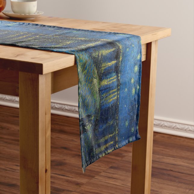 Vincent van Gogh - Starry Night Over the Rhone Short Table Runner (In Situ)