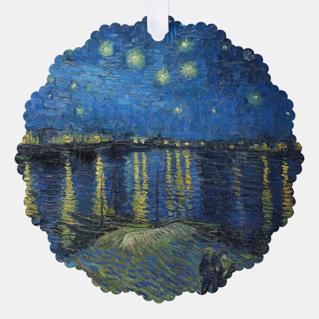 Vincent van Gogh - Starry Night Over the Rhone Tree Decoration Card (Front)