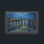 Vincent van Gogh - Starry Night Over the Rhone Trifold Wallet<br><div class="desc">Starry Night Over the Rhone / Nuit etoilee sur le Rhone - Vincent van Gogh,  Oil on Canvas,  1888,  Arles</div>
