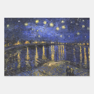 Vincent Van Gogh Starry Night Over The Rhone Wrapping Paper Sheet