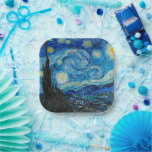 Vincent van Gogh, Starry Night Paper Plate<br><div class="desc">Starry Night,  famous painting by Vincent van Gogh</div>