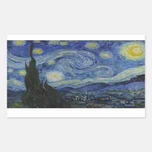 Vincent van Gogh - Starry Night Rectangular Sticker