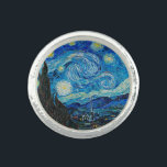 Vincent van Gogh, Starry Night Ring<br><div class="desc">Starry Night,  famous painting by Vincent van Gogh</div>
