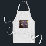 Vincent van Gogh - Starry Night Standard Apron<br><div class="desc">Starry Night (1889) by Vincent van Gogh is a vintage post impressionism fine art landscape nature painting. A view of a city in a valley at night with the clouds swirling, the stars shining and a beautiful golden yellow crescent moon. It was painted during the day from memory and is...</div>