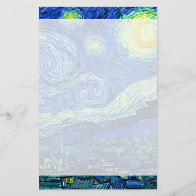vincent van gogh starry night stationery (Front)