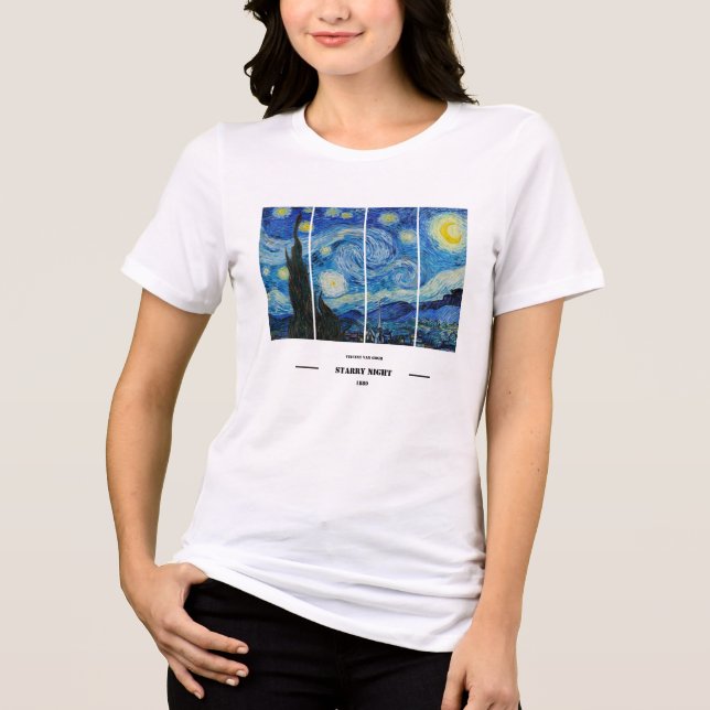 Vincent Van Gogh Starry Night T-Shirt Tri-Blend Shirt (Front)