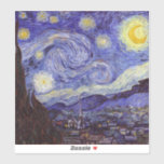 Vincent Van Gogh Starry Night Vintage Fine Art<br><div class="desc">Vincent van Gogh Starry Night Fine Art Painting Starry Night is a painting by Dutch post-impressionist artist Vincent van Gogh. The blue night sky is filled with swirling clouds, stars, and a bright crescent moon. The Starry Night is the only nocturne in the series of views from his bedroom window....</div>