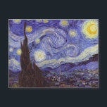 Vincent Van Gogh Starry Night Vintage Fine Art<br><div class="desc">Vincent van Gogh Starry Night Fine Art Painting Starry Night is a painting by Dutch post-impressionist artist Vincent van Gogh. The blue night sky is filled with swirling clouds, stars, and a bright crescent moon. The Starry Night is the only nocturne in the series of views from his bedroom window....</div>