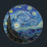 Vincent Van Gogh Starry Night Vintage Fine Art<br><div class="desc">Vincent Van Gogh Starry Night Vintage Fine Art Dart Board</div>