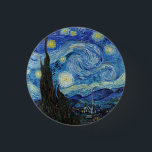 Vincent Van Gogh Starry Night Vintage Fine Art 3 Cm Round Badge<br><div class="desc">Vincent Van Gogh Starry Night Vintage Fine Art Button</div>