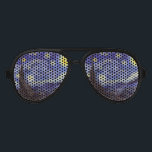 Vincent Van Gogh Starry Night Vintage Fine Art Aviator Sunglasses<br><div class="desc">Vincent van Gogh Starry Night Fine Art Painting Starry Night is a painting by Dutch post-impressionist artist Vincent van Gogh. The blue night sky is filled with swirling clouds, stars, and a bright crescent moon. The Starry Night is the only nocturne in the series of views from his bedroom window....</div>
