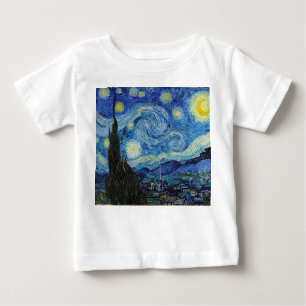 Vincent Van Gogh Starry Night Vintage Fine Art Baby T-Shirt