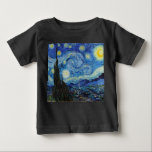 Vincent Van Gogh Starry Night Vintage Fine Art Baby T-Shirt<br><div class="desc">Vincent Van Gogh Starry Night Vintage Fine Art Baby T-Shirt</div>
