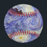 Vincent Van Gogh Starry Night Vintage Fine Art Baseball<br><div class="desc">Vincent van Gogh Starry Night Fine Art Painting Starry Night is a painting by Dutch post-impressionist artist Vincent van Gogh. The blue night sky is filled with swirling clouds, stars, and a bright crescent moon. The Starry Night is the only nocturne in the series of views from his bedroom window....</div>