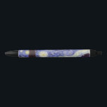 Vincent Van Gogh Starry Night Vintage Fine Art Black Ink Pen<br><div class="desc">Vincent van Gogh Starry Night Fine Art Painting Starry Night is a painting by Dutch post-impressionist artist Vincent van Gogh. The blue night sky is filled with swirling clouds, stars, and a bright crescent moon. The Starry Night is the only nocturne in the series of views from his bedroom window....</div>