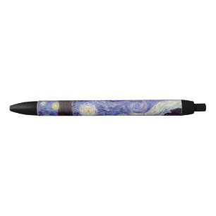 Vincent Van Gogh Starry Night Vintage Fine Art Black Ink Pen