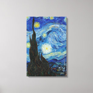 Vincent Van Gogh Starry Night Vintage Fine Art Canvas Print