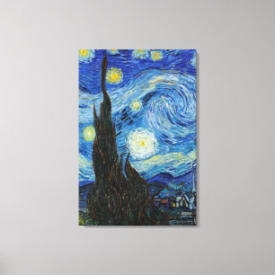 Vincent Van Gogh Starry Night Vintage Fine Art Canvas Print