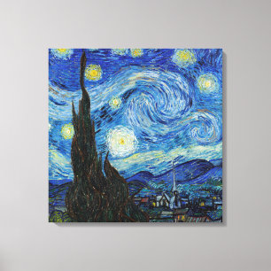 Vincent Van Gogh Starry Night Vintage Fine Art Canvas Print