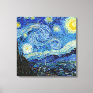 Vincent Van Gogh Starry Night Vintage Fine Art Canvas Print