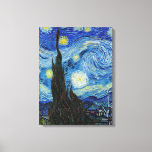 Vincent Van Gogh Starry Night Vintage Fine Art Canvas Print