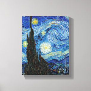 Vincent Van Gogh Starry Night Vintage Fine Art Canvas Print