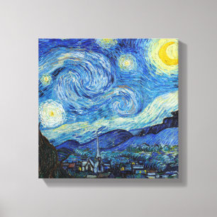 Vincent Van Gogh Starry Night Vintage Fine Art Canvas Print