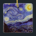 Vincent Van Gogh Starry Night Vintage Fine Art Ceramic Ornament<br><div class="desc">Vincent van Gogh Starry Night Fine Art Painting Starry Night is a painting by Dutch post-impressionist artist Vincent van Gogh. The blue night sky is filled with swirling clouds, stars, and a bright crescent moon. The Starry Night is the only nocturne in the series of views from his bedroom window....</div>